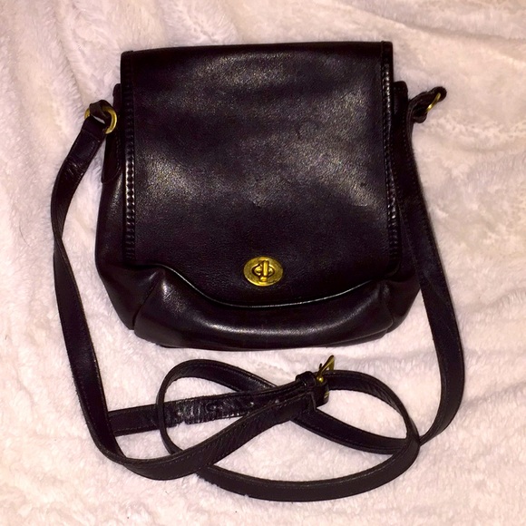 Vintage 1990s Coach Black Leather Crossbody - Picture 7 of 7